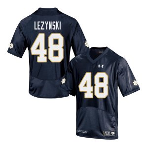 Notre Dame Fighting Irish Men's Xavier Lezynski #48 Navy Under Armour Authentic Stitched Big & Tall College NCAA Football Jersey ZIX5499DG